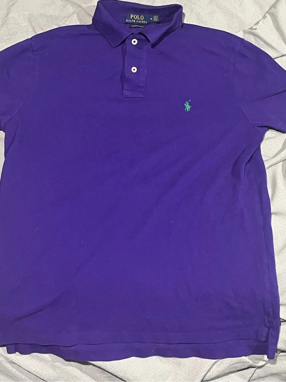 Ralph Lauren Purple Polo with Green Logo
